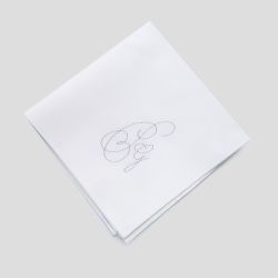 3 mouchoirs parisiens coton biologique personnalisés initiales brodées par philippegaber mouchoirs label fabriqués à Paris ©philippegaber