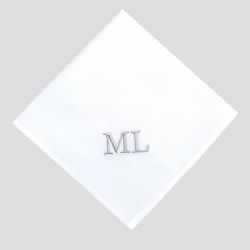 Set of 3 Handkerchiefs with your  embroidered initials Style Times made in Paris by Philippegaber ©philippegaber