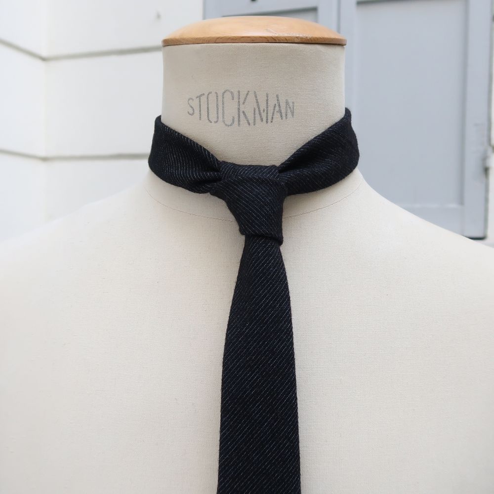 Gray sky handmade Necktie in Paris Philippe Gaber