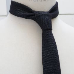 Gray sky from Paris in 1937 handmade Necktie in Paris