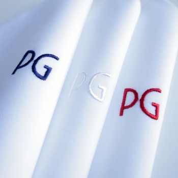 Mouchoirs coton bio Made in France personnalisés & brodés avec vos initiales en bleu blanc rouge PhilippeGaber