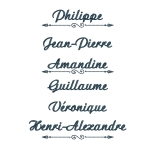 Organic Handkerchief customized with your name embroidered & Made in Paris France by PhilippeGaber