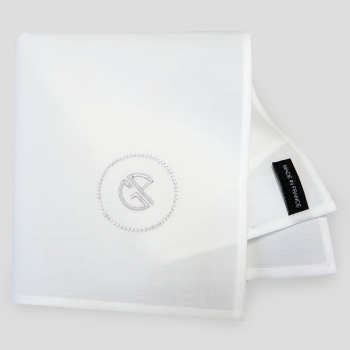 3 mouchoirs coton bio français personnalisé broderie de vos initiales style parisien fabriqué à Paris par PhilippeGaber