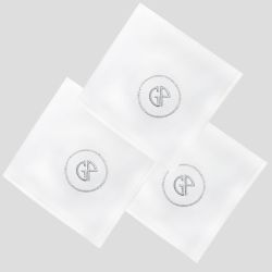 3 Mouchoirs blanc en coton bio tissé en France avec vos initiales brodées Mouchoirs Français