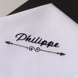 3 Mouchoirs tissu bio personnalisés avec votre prénom Philippe Gaber