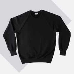 Sweat-shirt 100% coton biologique noir certifié GOTS fabriqué avec éthique à Paris XIe par Philippegaber.
