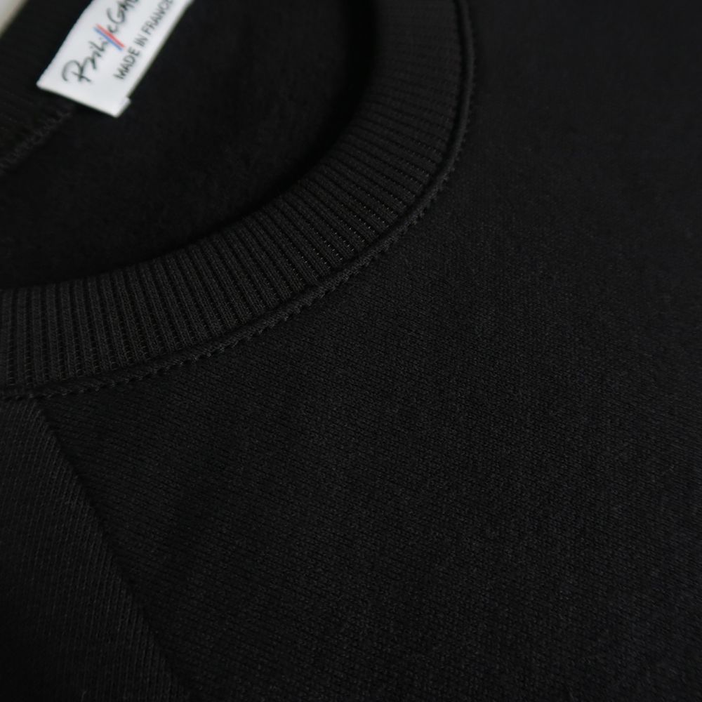 Black Organic sweatshirt made in France - organic sweatshirt for men and women made in Paris by PhilippeGaber