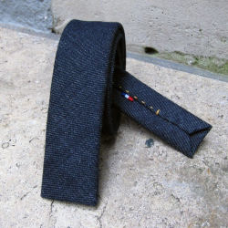 Wool & Silk micro-fantasy Handmade Tie in Paris