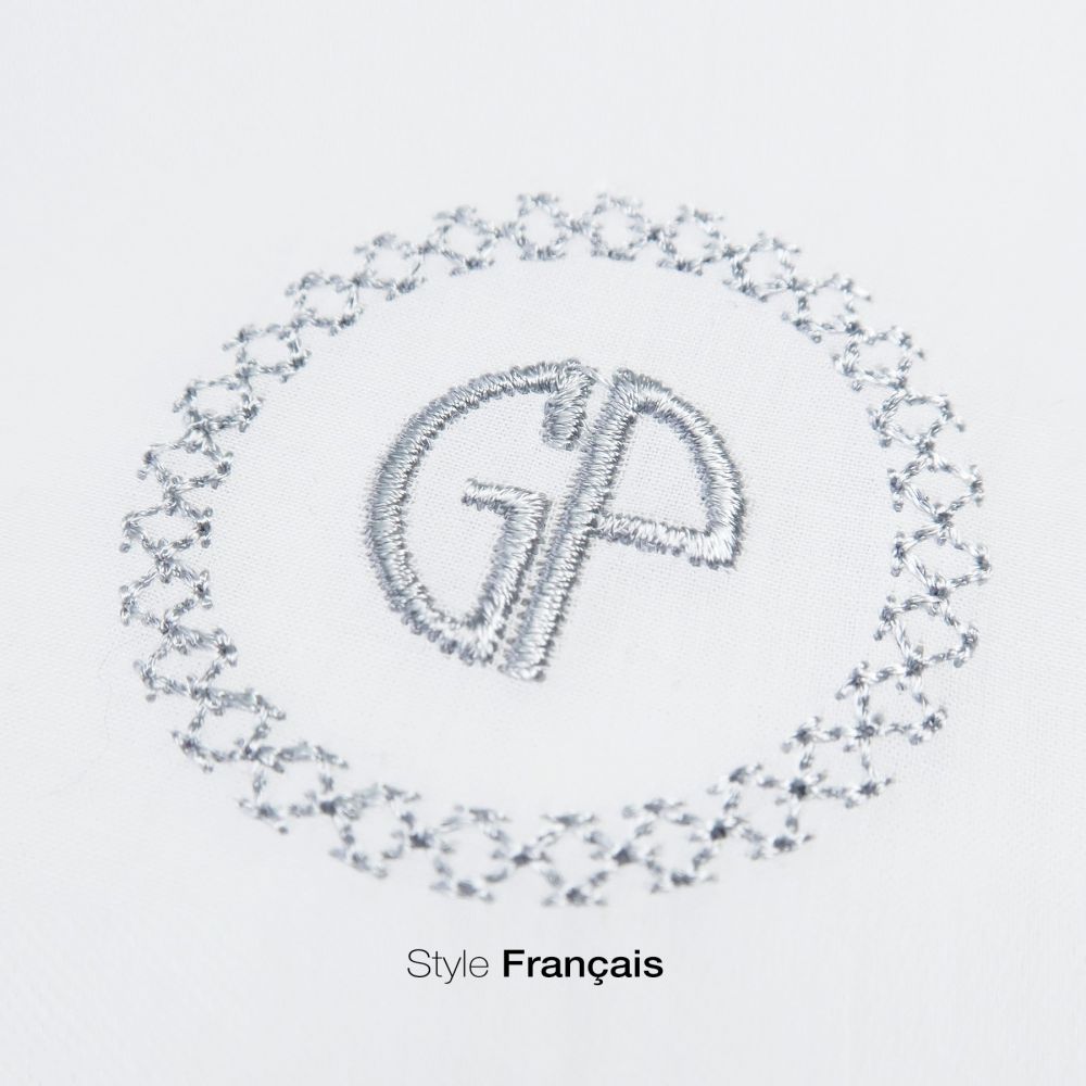 Mouchoirs coton biologique personnalisés initiales brodées style français fabriqués à Paris par PhilippeGaber