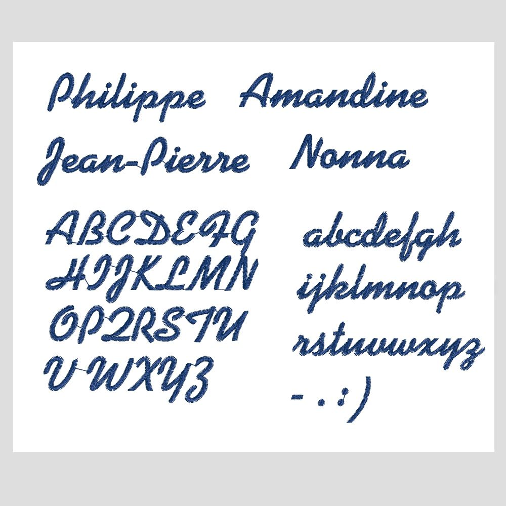 Organic handkerchiefs embroidered first name style Colette made in Paris byPhilippe Gaber