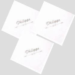 3 Organic Handkerchief with your Firstname Style Philippe embroidered