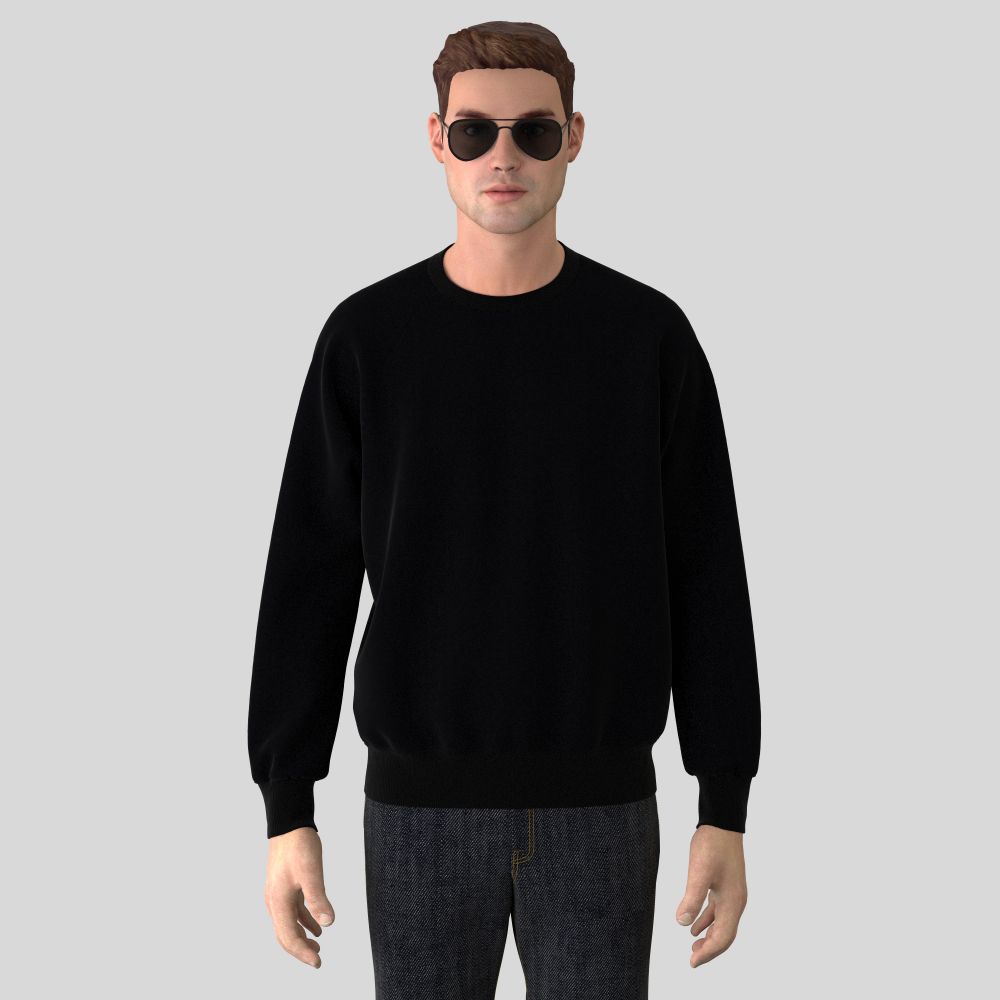 ©philippegaber Sweatshirt bio noir à manches raglan et Made in France PhilippeGaber sweat-shirt bio pour homme et femme fabriqué à Paris