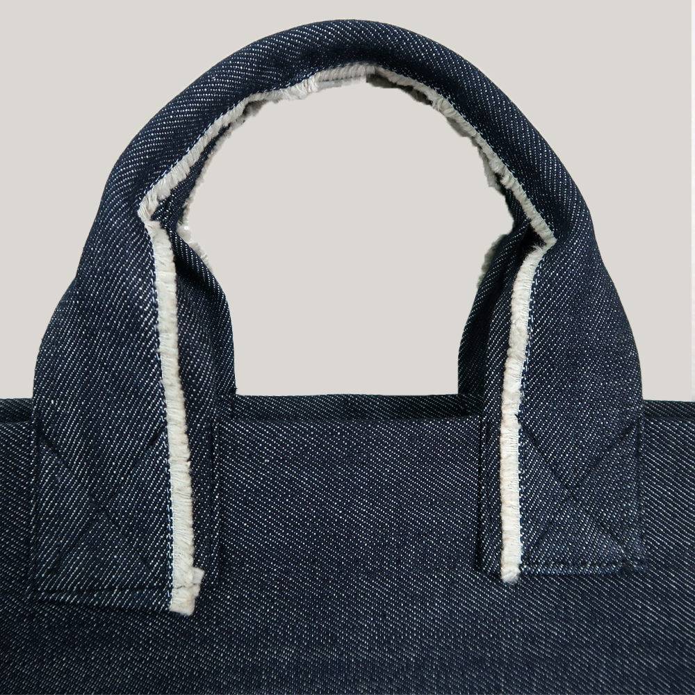 Tote Bag  sac en jeans bio certifié GOTS fabriqué à Paris par PhilippeGaber shopping bag en jeans made in France