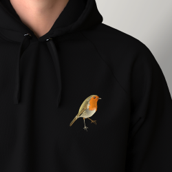 Organic Sweatshirt little robin embroidered PhilippeGaber PARIS