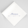 Organic Handkerchief customized with your name embroidered & Made in Paris France by PhilippeGaber