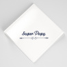 Organic Handkerchief customized with your name embroidered & Made in Paris France by PhilippeGaber