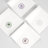 Organic Handkerchiefs with initials embroidered Versailles Style