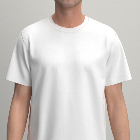 T-shirt blanc Square Gardette en coton biologique fabriqué à Paris - France par Philippe Gaber