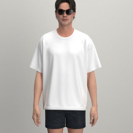 T-shirt 71 Oversize en coton bio blanc fabriqué à PARIS France  par philippgaber t-shirt unisex minimalist fabrication française