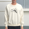 Organic Sweatshirt Eurasian jay embroidered  PhilippeGaber Paris