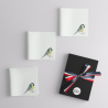 Box of 3 Organic Handkerchiefs with the Great Tit Drawn by Philipp Gaber  Made in Paris France