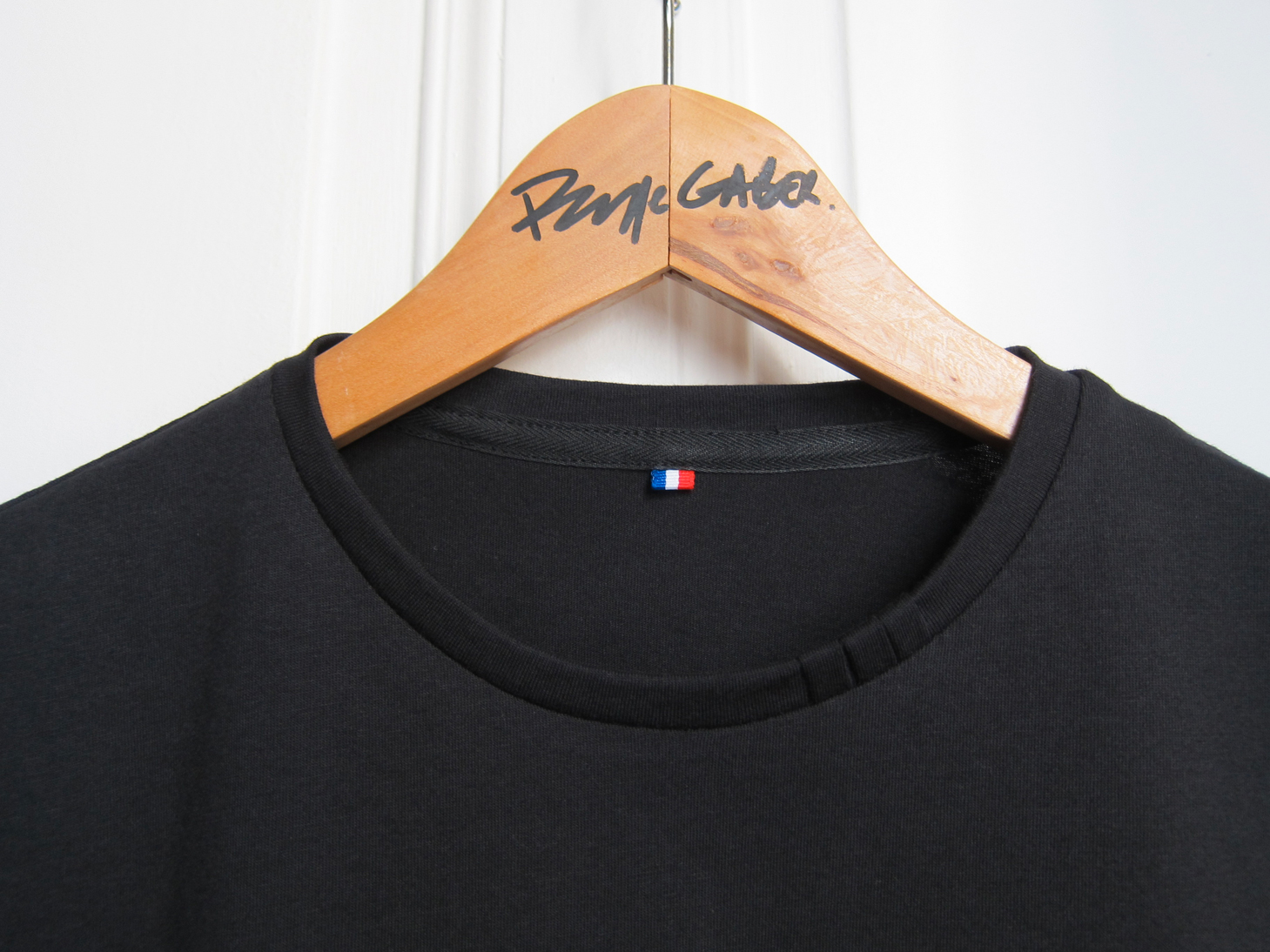 T-shirt bio GOTS col rond 3plis 100% made in France intégralement fabriqués par philippegaber à Paris 