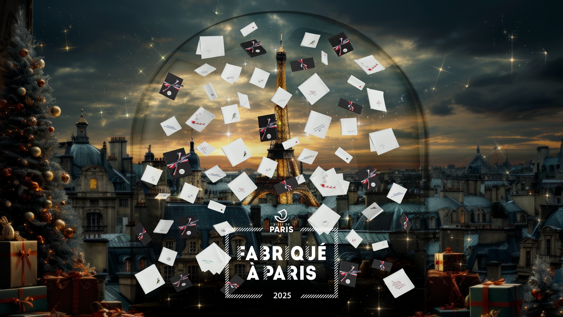 Mouchoirs français en tissu personnalisés brodés et fabriqués à paris par Philippegaber depuis 2009