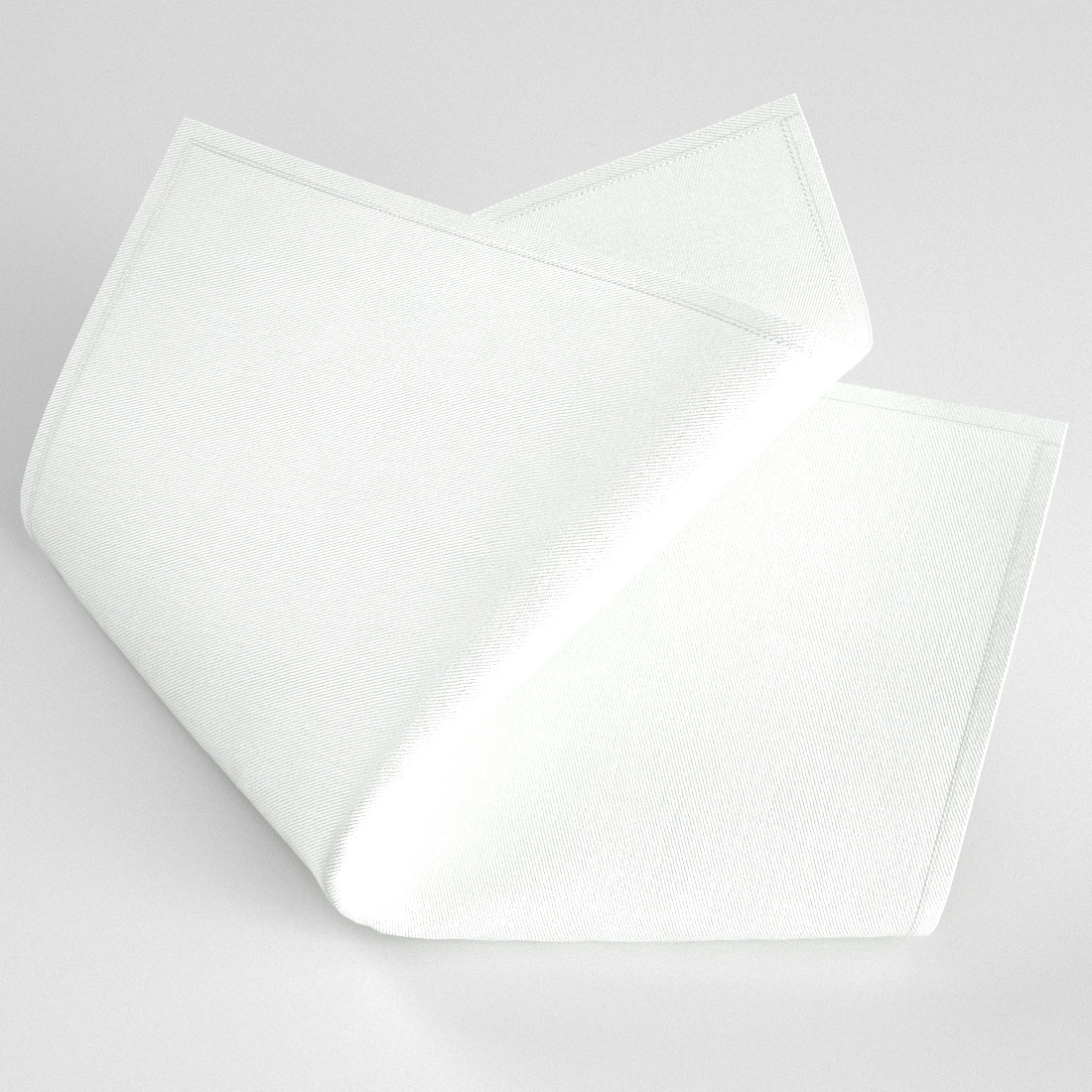 Mouchoir en tissu blanc fabriqué en France - Le Mouchoir Français
